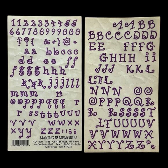 Scrapbooking Alphabet Sticker Lot 11 Incomplete Sheets Alphabitties and More - Picture 3 of 16
